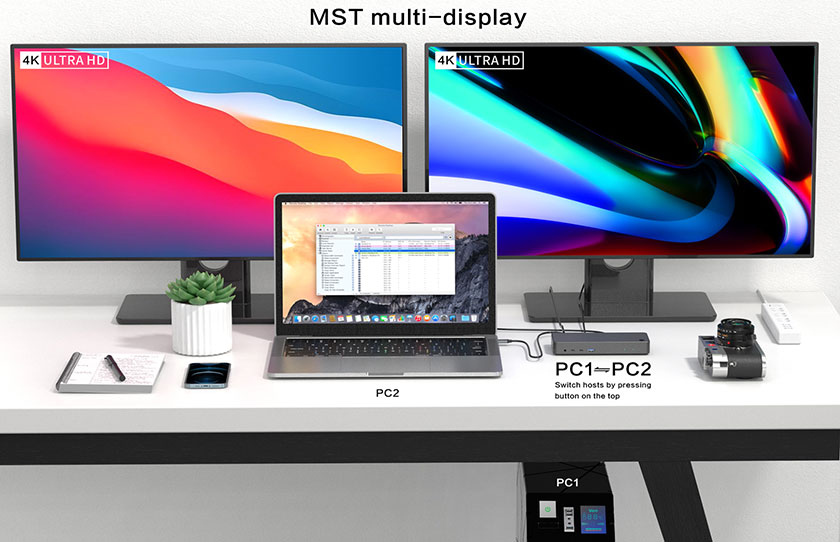 KVM Dual Display Docking Station