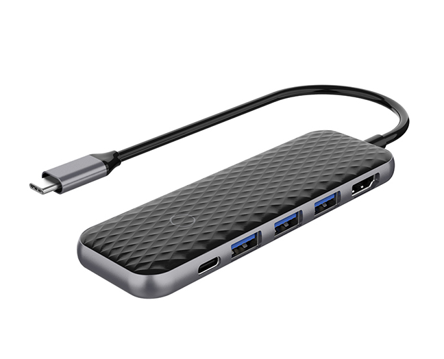 5-in-1 Portable USB-C Hub, USB-C to 4K HDMI Adapter