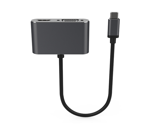 USB-C to HDMI VGA Adapter,USB Type C to VGA HDMI Adapter