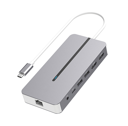 7 IN 1 USB C Hub for MacBook M1, Dual 4K HDMI, Ethernet, USB-A, USB C Adapter, 100W PD, Audio Jack