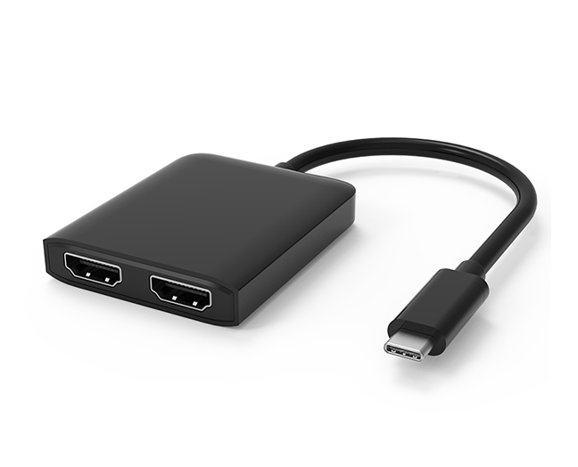 2-in-1 USB-C to Dual HDMI Adapter, Type C to HDMI Converter