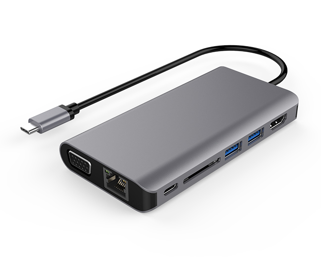 Portable USB-C Docking Station with 4K HDMI, 8-IN-1 USB C Hub