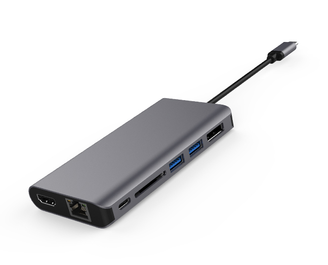  7-in-1 Portable USB-C Travel Dock, USB C Hub