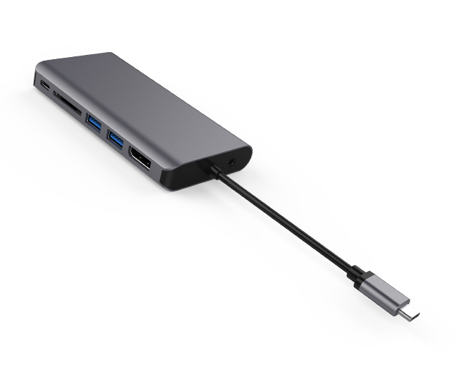  7-in-1 Portable USB-C Travel Dock, USB C Hub