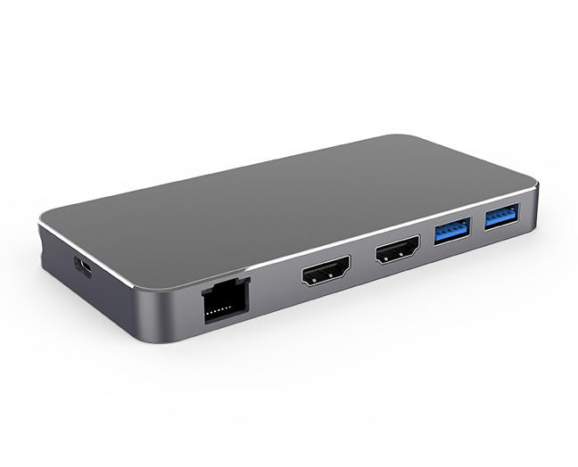 USB C Hub Dual Monitor 7 IN 1 Multiport Adapter