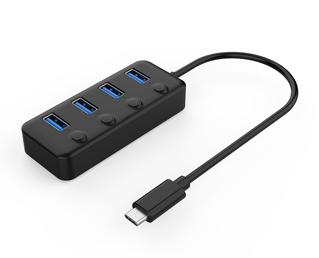  4-in-1 USB-C Data Hub with USB3.0-A