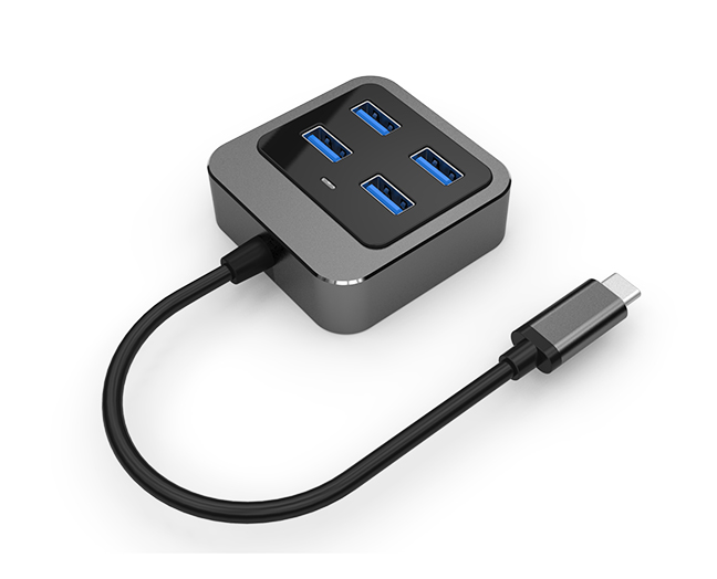 4-in-1 USB-C Data Hub with USB3.0 and Gen2
