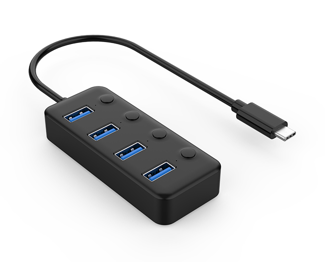  4-in-1 USB-C Data Hub with USB3.0-A