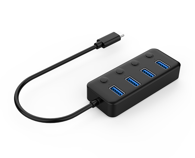  4-in-1 USB-C Data Hub with USB3.0-A