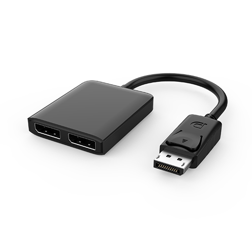 DisplayPort to Dual DisplayPort 8K Adapter, Multi-Stream Transport (MST) Hub