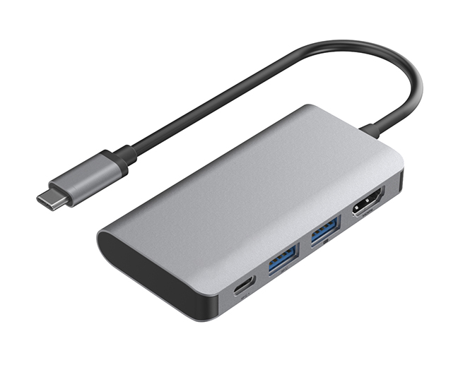 USB C Hub with 4K USB C to HDMI Adapter, USB-C Multiport Adapter