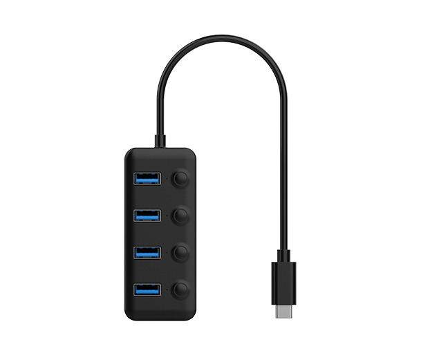  4-in-1 USB-C Data Hub with USB3.0-A