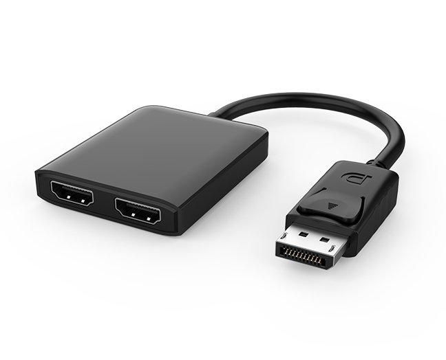 Stor forord Gamle tider DisplayPort to Dual HDMI 4K 60Hz Adapter, Multi Monitor Splitter