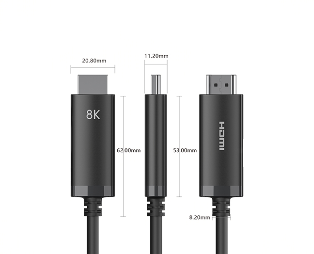 USB Type C to HDMI 2.1 Cable 8K 60Hz 4K 144Hz - CABLETIME