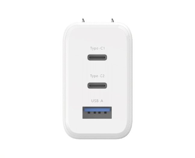 65W GaN Charger, 3-Port Fast Wall Charger