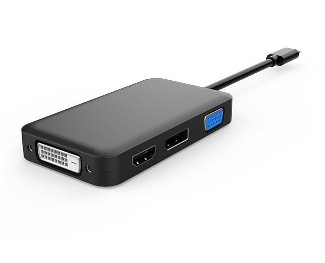 USB C to 4K HDMI/DisplayPort/VGA/DVI Multiport Adapter