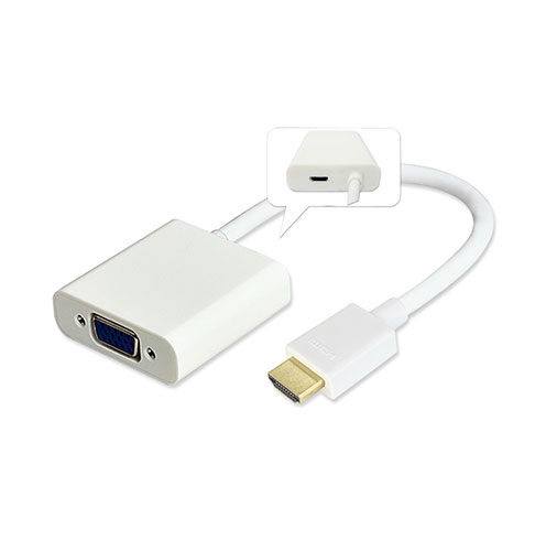 HDMI to VGA Adapter with Power Delivery