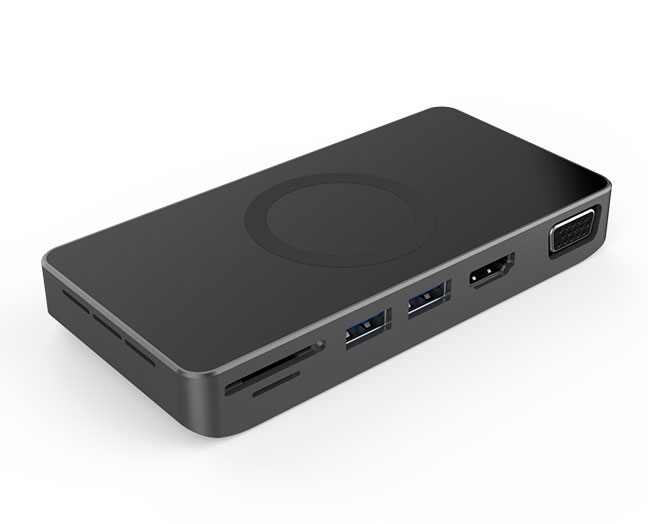 8-in-1 USB-C Docking Station with Wireless Charger
