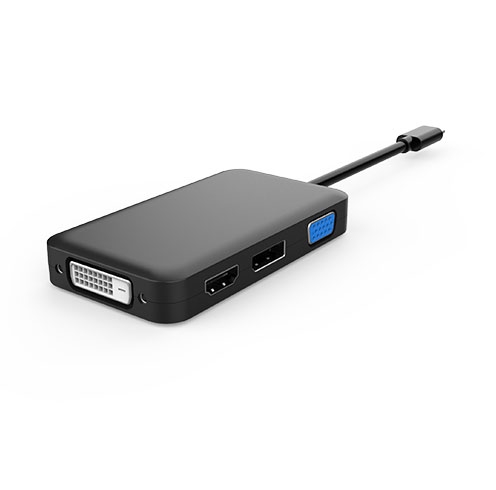 4-in-1 USB C to 4K HDMI/DisplayPort/VGA/DVI Multiport Adapter
