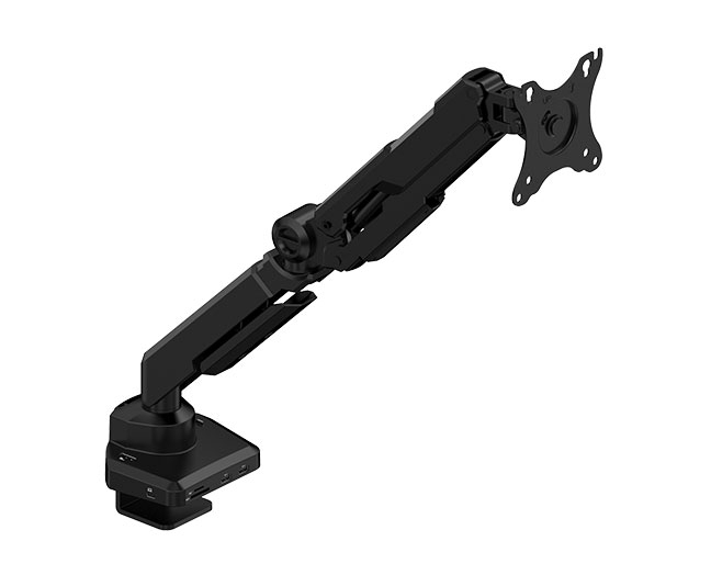 Gas Spring Single Monitor Arm with Dock