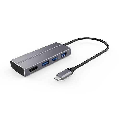 4-in-1 USB-C Hub with HDMI+USB3.0