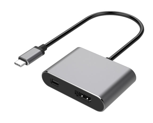 USB-C to Adapter with HDMI+Mini DP