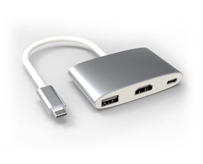 3-in-1 USB-C Hub with HDMI+USB3.0+PD3.0