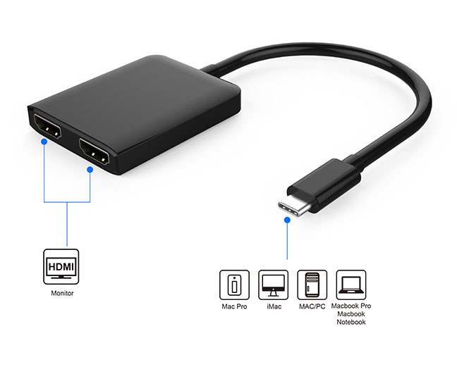 2-in-1 USB-C to HDMI Adapter