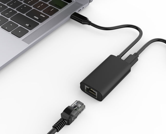USB-C to Gigabit Ethernet + Charge Adapter