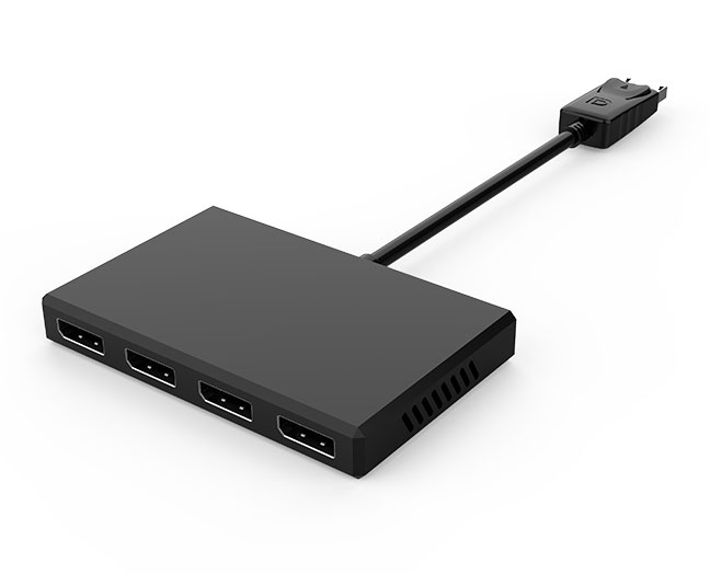 DisplayPort 1.4 to 4x 8K DisplayPort Video Splitter, DisplayPort MST Hub
