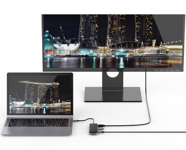 5-in-1 Portable USB-C Hub, USB-C to 4K HDMI Adapter