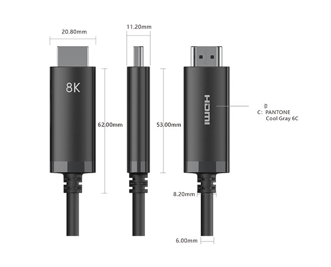 Displayport to HDMI Cable Adapter, M/M, 4K@144Hz