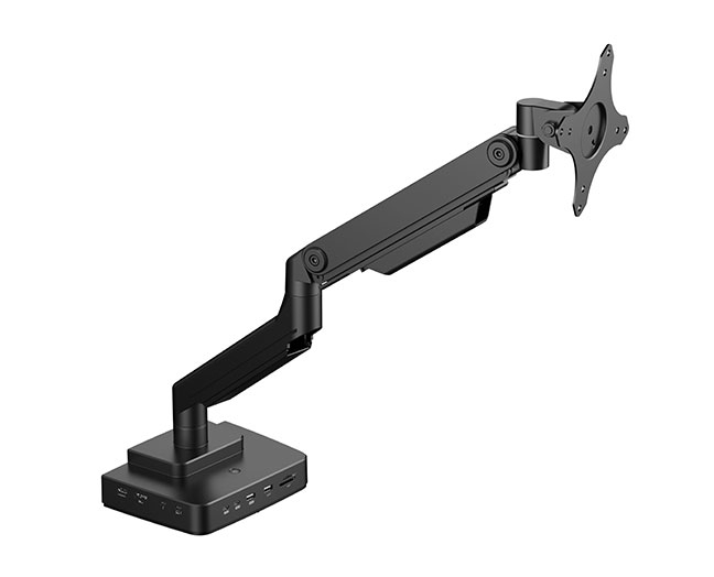 Single Monitor Arm with 12-in-1 Thunderbolt 4 Docking Station