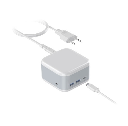2 in 1 Portable GaN Charger with Multi-port Hub