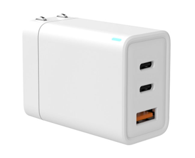 65W PD 3.0 GaN Charger 3-Port Super Fast Type C Wall Charger