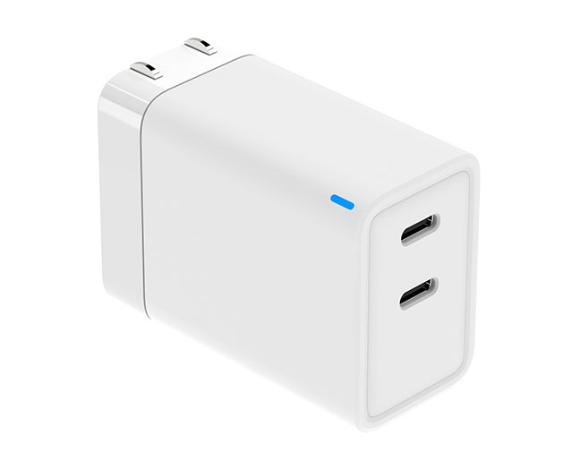 65W PD 3.0 GaN Charger 3-Port Super Fast Type C Wall Charger