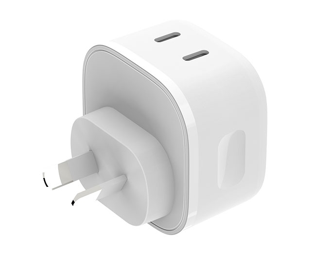 45W Dual USB-C Port Foldable Type C Plug Fast Wall Charger