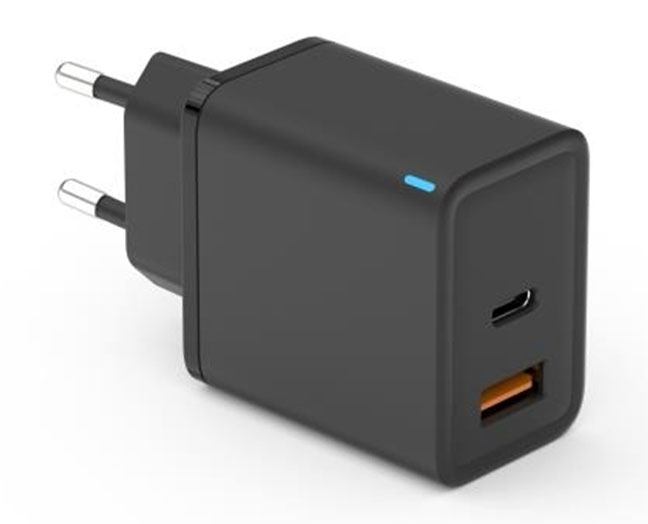 45W PD QC3.0 USB A & USB C GaN Wall Charger