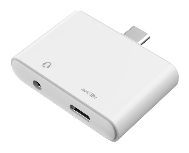 USB-C to Audio + USB-C (data) + AI Translation