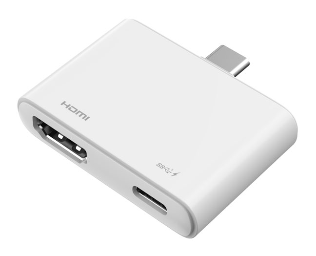 USB-C to USB-C (data) + HDMI