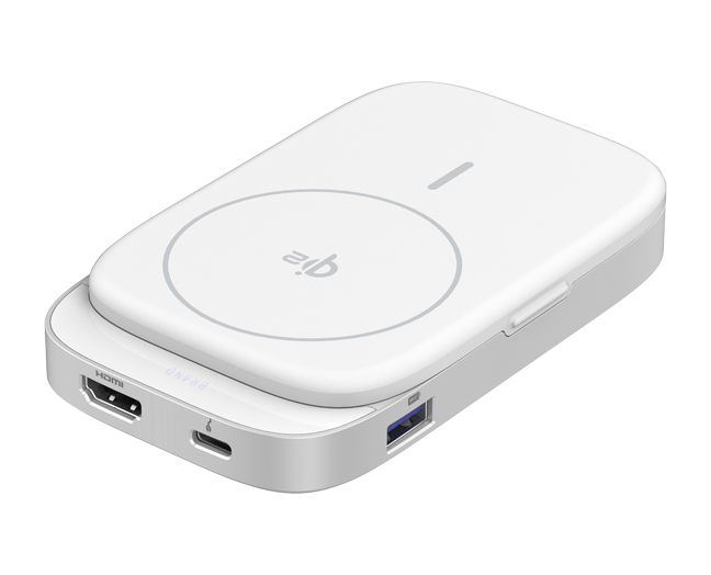 USB-C Hub with Qi2 Wireless Charger