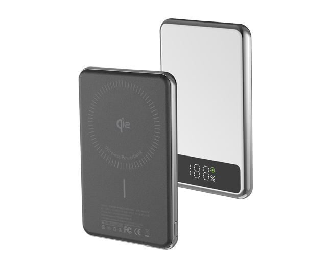 5000mAh Li-Polymer Power Bank – 20W Wired & 15W Qi2 Wireless Charging with MagSafe