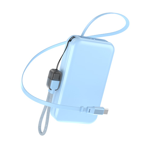 10000mAh PD35W Power Bank with Built-in and Retractable Cables