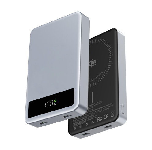 5000mAh Li-Polymer Power Bank – 20W Wired & 15W Qi2 Wireless Charging with MagSafe