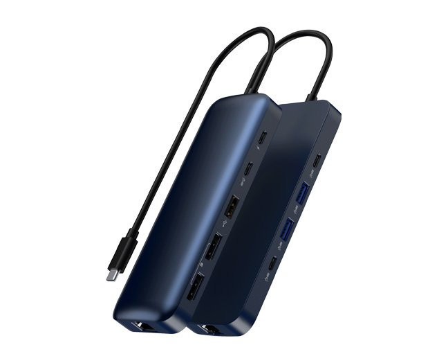 10-in-1 USB-C Hub | Dual 4K@60Hz DP & PD100W