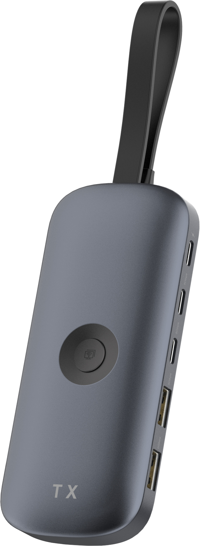 Wireless Video Transmission Hub - 4K/30Hz TX, 1080P/60Hz RX, PD3.0 100W, 5Gbps Ports