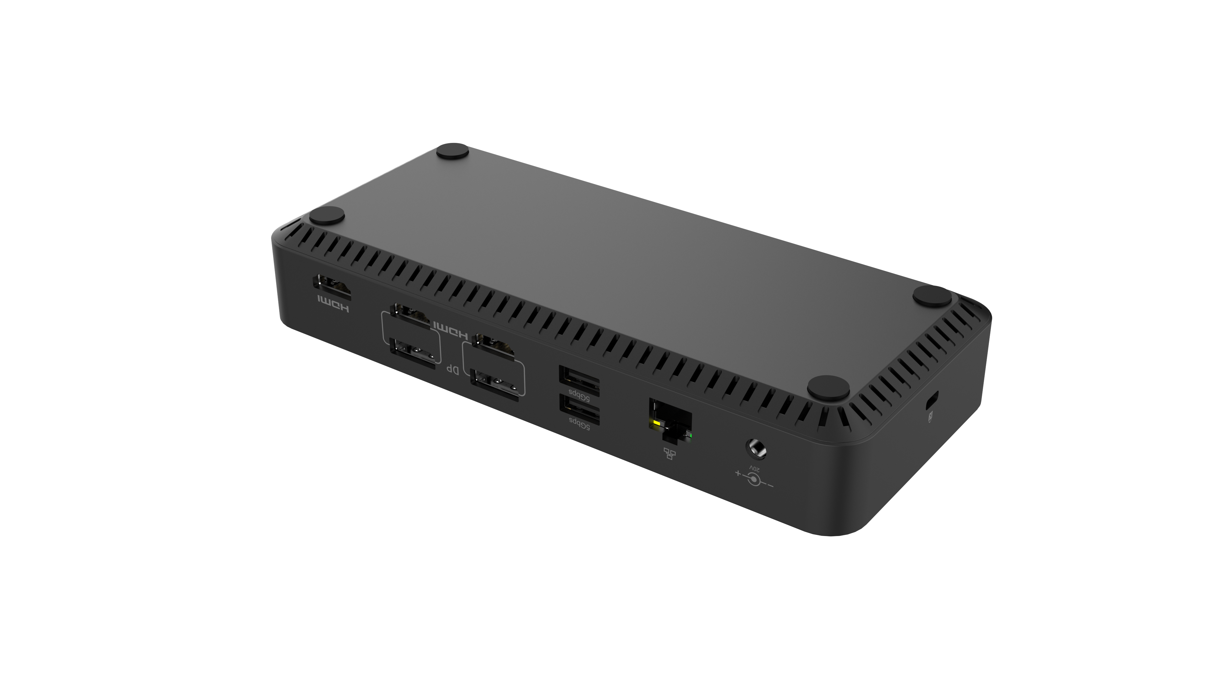 Type-C Docking Station - 3 Monitors 4K/60Hz, USB3.1, Gigabit Ethernet, 130W Charging