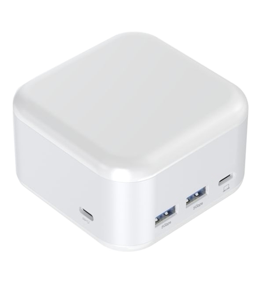 2 in 1 Portable 130W GaN Charger with USB C Multi-port Hub